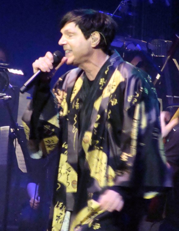 Russell suitably attired in a kimono